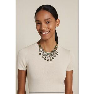 VICTORIAN INTRICATE NECKLACE BLUE BEADS OLD WORLD EDWARDIAN STATEMENT ORNATE